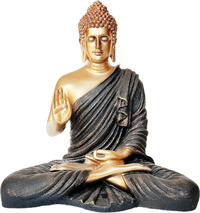 Brass Buddha Statue Large, 63 Cm Big Brass Earth Touching Buddha