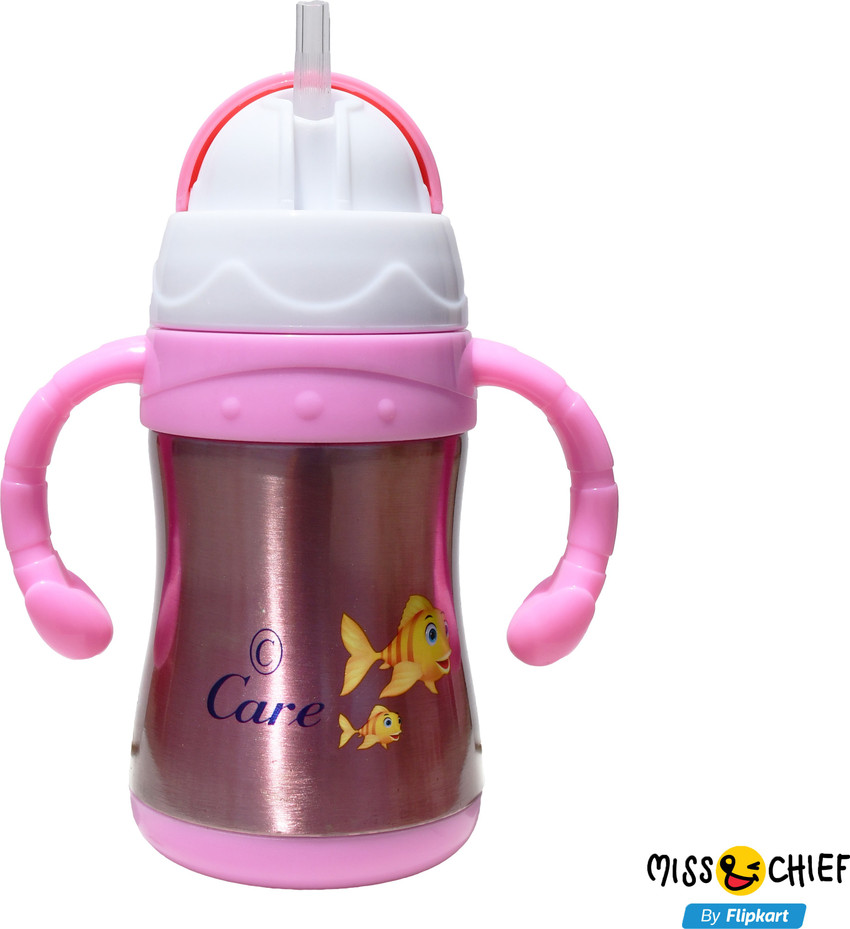 Stainless steel sipper with straw top