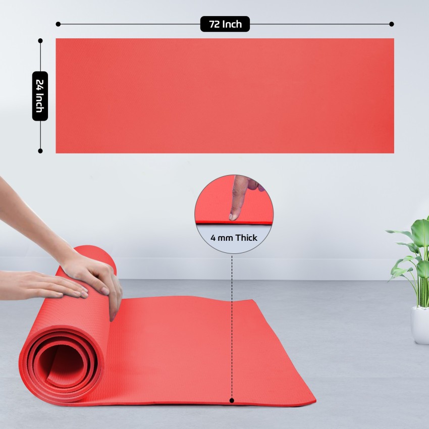 6 Mm Yoga Mat Exercise Mat for Home Workout, Anti Slip Yoga Mat