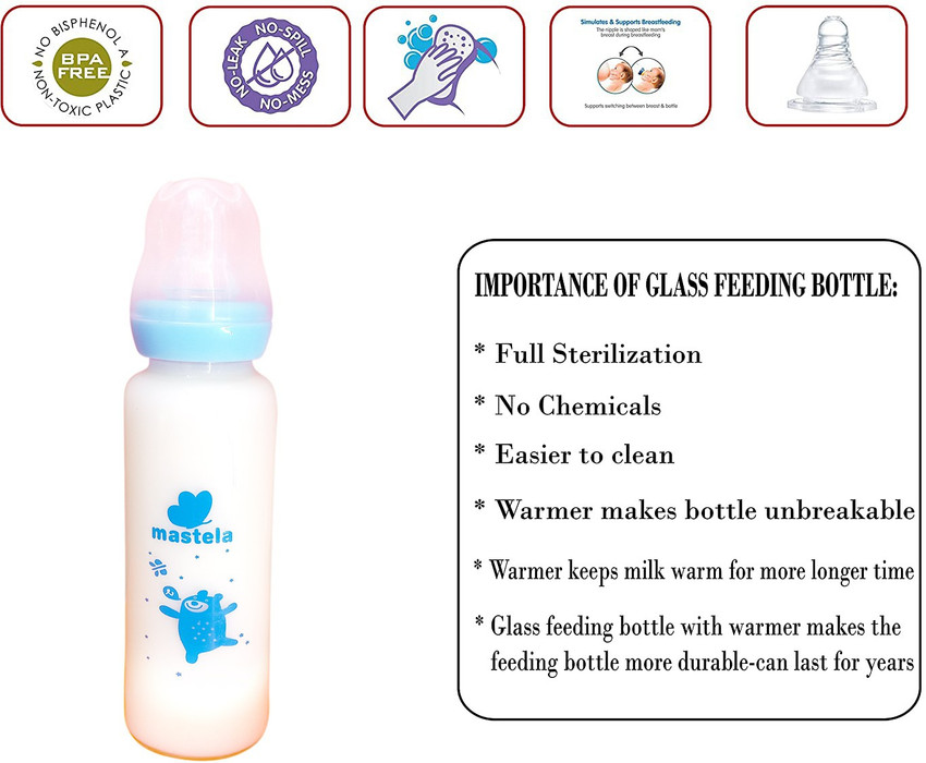 New Bornbaby hub Glass Feeding Bottle for Babies Crystal Diamond