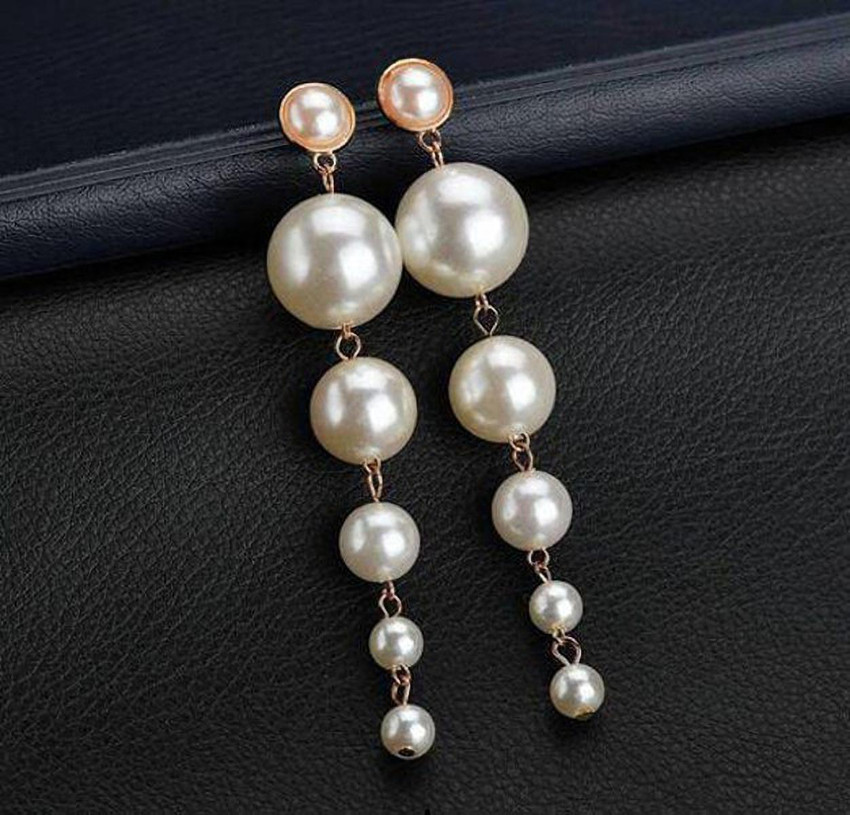 Fancy pearl sales earrings