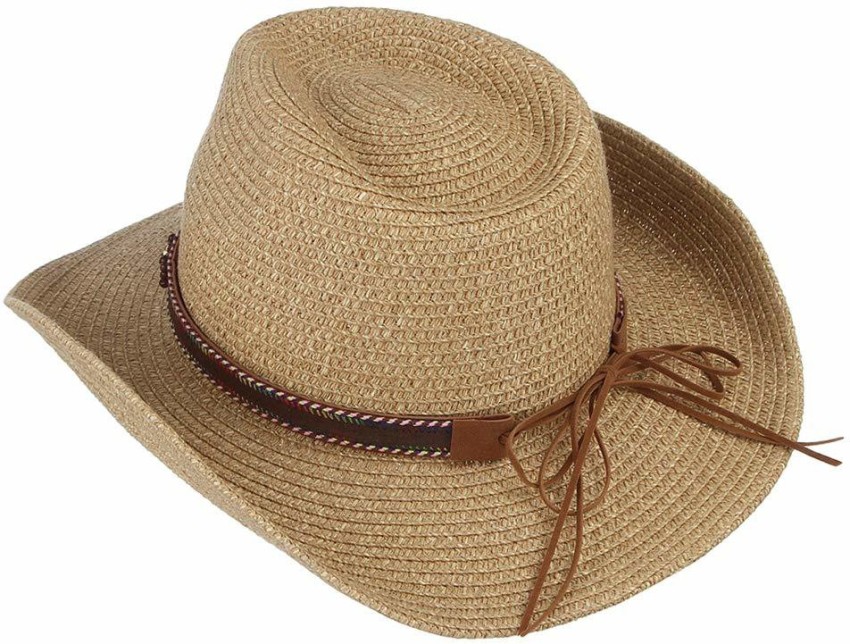 Street27 Unisex Western Style Straw Cowboy Cowgirl Hat Wide Brim Sun Hat  Price in India - Buy Street27 Unisex Western Style Straw Cowboy Cowgirl Hat  Wide Brim Sun Hat online at