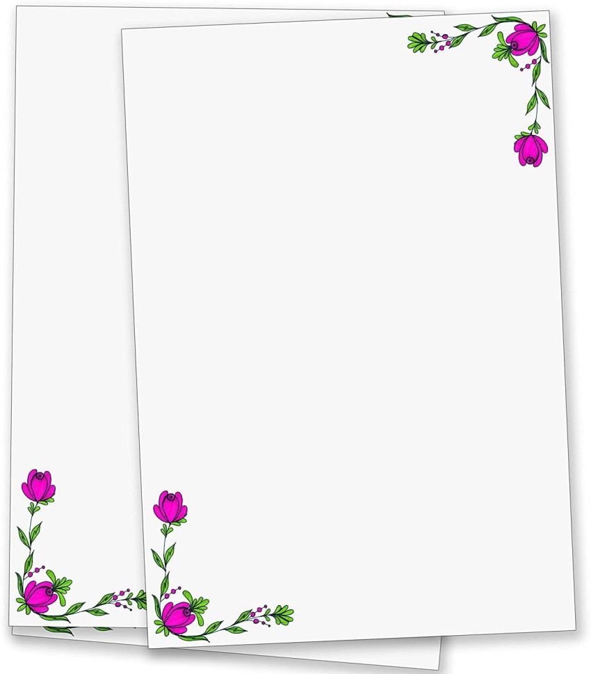 simple flower border designs for a4 paper