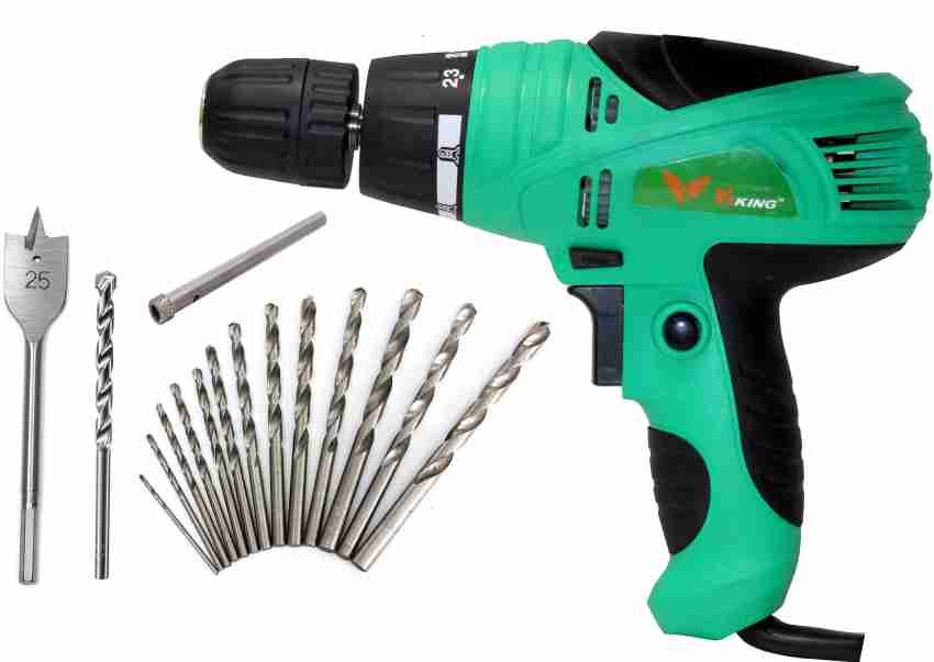 Digital Craft ESD 1100N YIKING POWERFUL ELECTRIC SCREWDRIVER CUM DRILL MACHINE COMBO WITH FREE GLASS DRILL BIT DRILL SET. Pistol Grip Drill