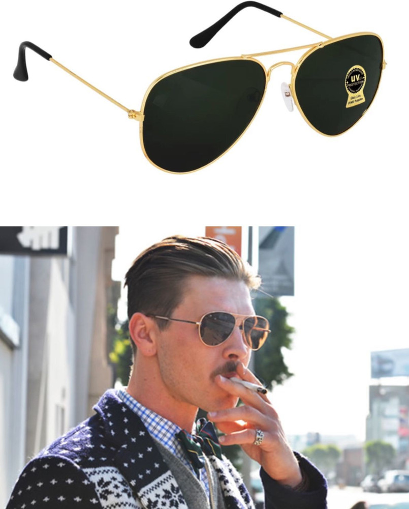 Buy REBEK Aviator Sunglasses Black For Men Women Online Best