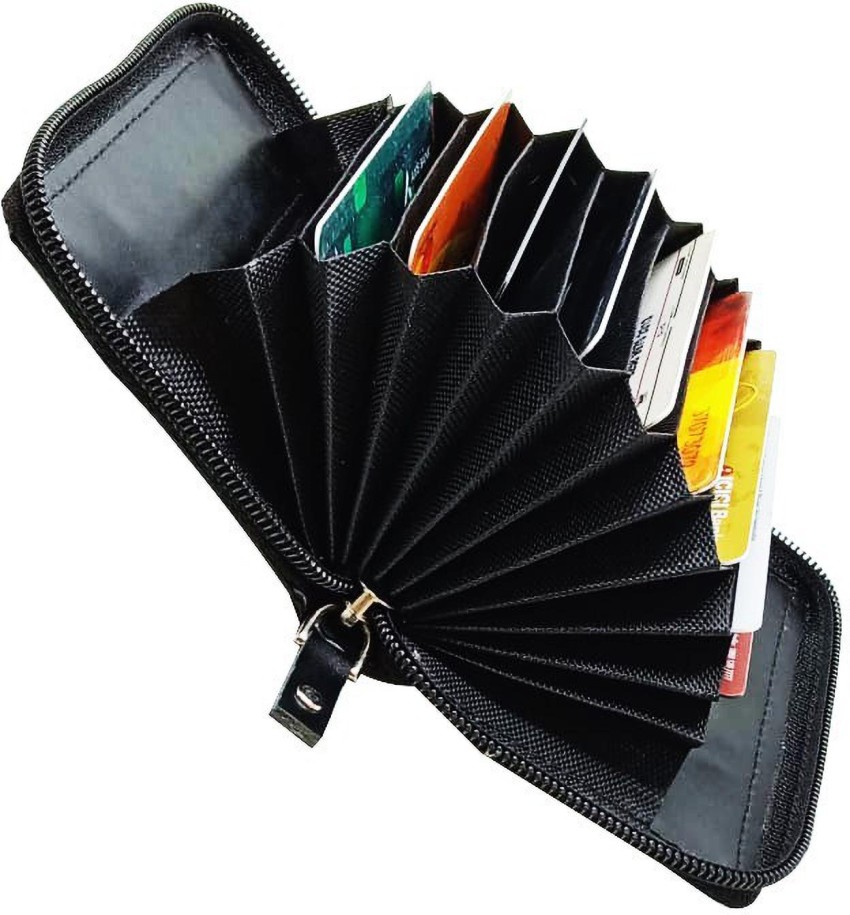 soniacollection Men & Women Black Genuine Leather Document Holder black -  Price in India