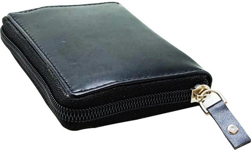 soniacollection Men & Women Black Genuine Leather Document Holder black -  Price in India