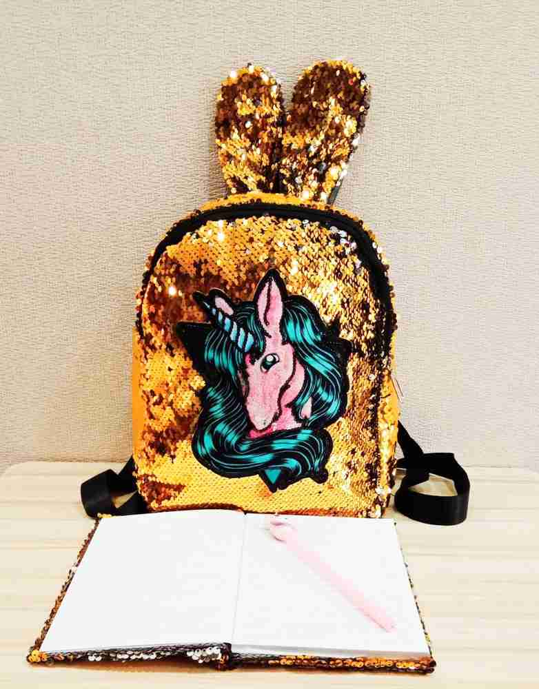 Gold unicorn backpack online