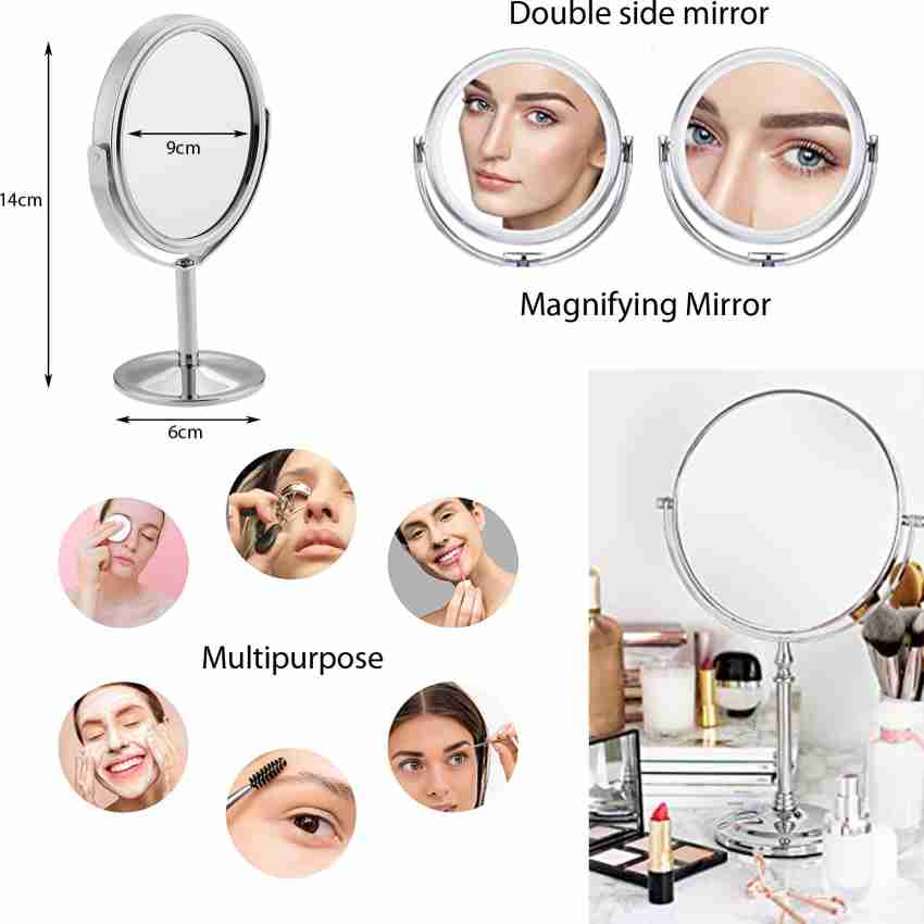 Brand: VIP Beauty Type: Folding HD Makeup Mirror Specs: Double Sided,  Magnifying, Portable Keywords: Flannelette Bag & Gift Box Key Points:  Classic Design, High Definition Viewing Main Features: Dual Magnification,  Lightweight, Easy