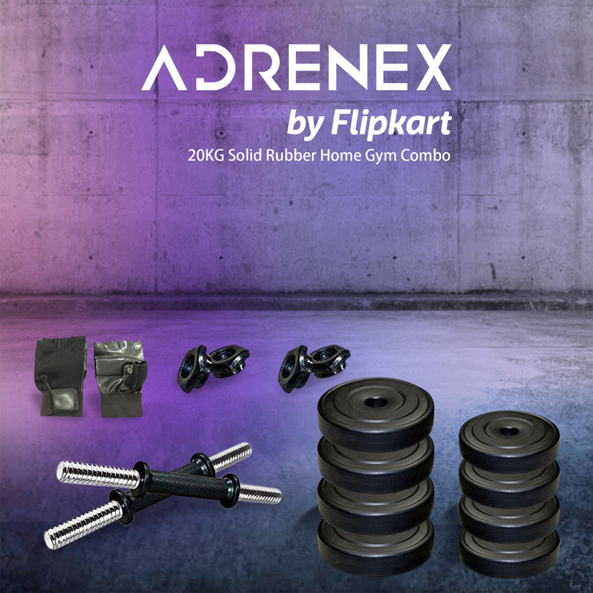 Adrenex by Flipkart 20 kg 20 kg Fitness Equipments with Accessories Home Gym Combo Price in India Buy Adrenex by Flipkart 20 kg 20 kg Fitness Equipments with Accessories Home Gym