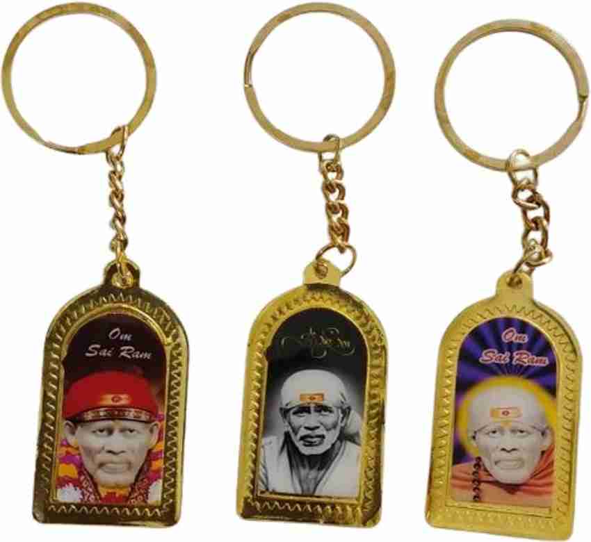S Mark SAI BABA Key Chain For Multi Purpose Usage Pack Of 3 Multicolor Key Chain