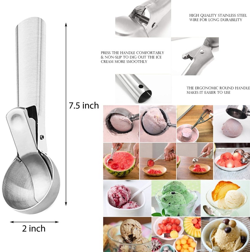 Ice Cream Scooper, 1 Durable Cookie Scoop - Stainless Steel Disher, For  Portion Control, Scoop Cookie Dough, Cupcake Batter, or Ice Cream -  Restaurantware 