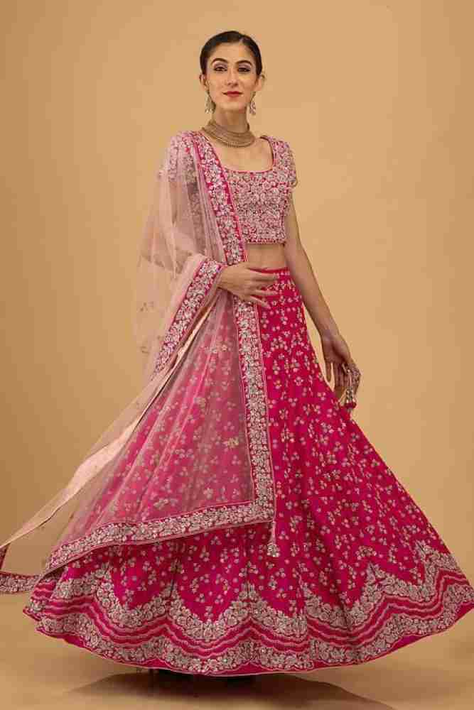 Pink Colour Trendy Look Designer Semi-Stitched Lehenga Choli at Rs 6135 in  Surat