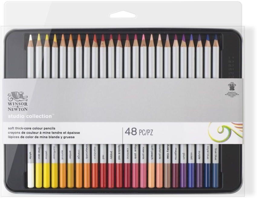 48 Piece Metallic Colored Pencil Set in Display Tin