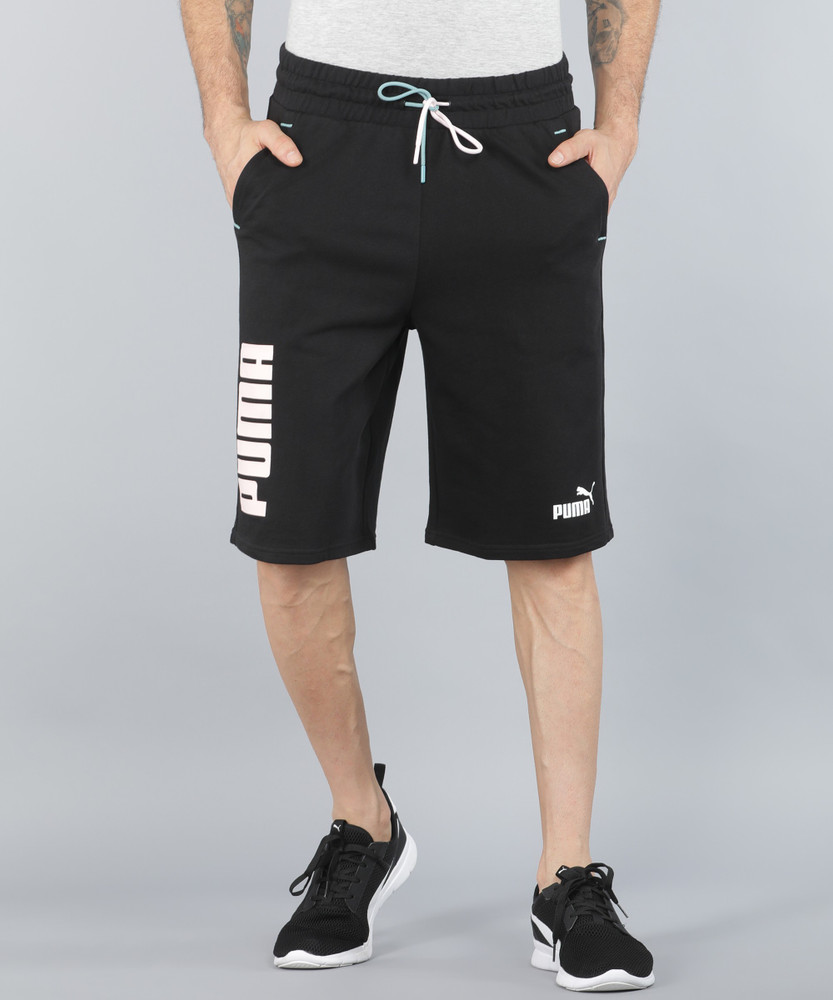 Mens black top puma shorts