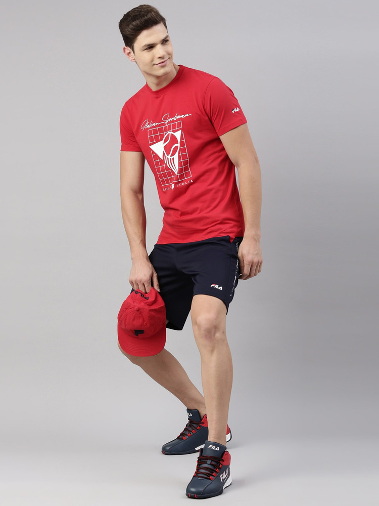 FILA Ombre Men Blue Sports Shorts