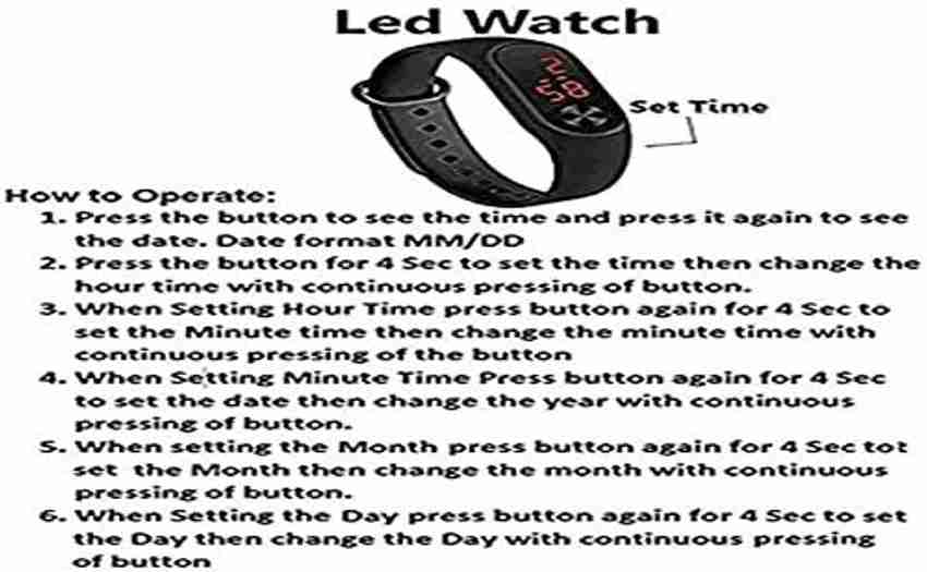 How to set time deals in led digital watch