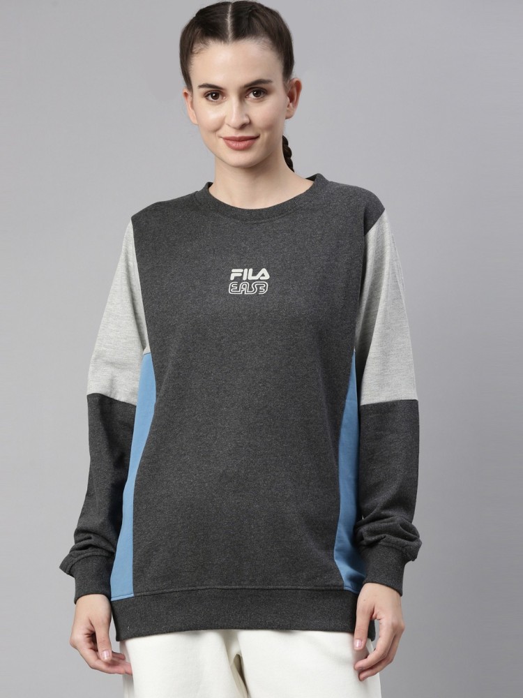 Fila women's grey on sale sweatshirt