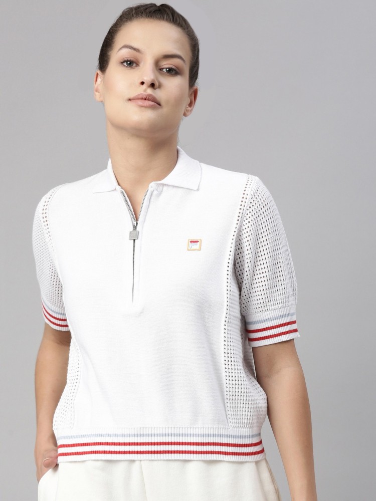 FILA Solid Women Polo Neck White T Shirt Buy FILA Solid Women Polo Neck White T Shirt Online at Best Prices in India Flipkart