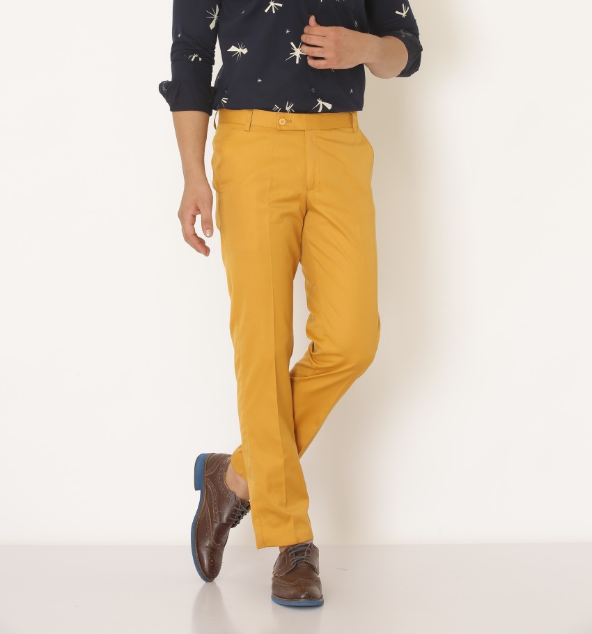 Lars Amadeus Mens Dress Pants Slim Fit Flat Front Chino Business Wedding Suit  Pants Lemon Yellow 30  Target