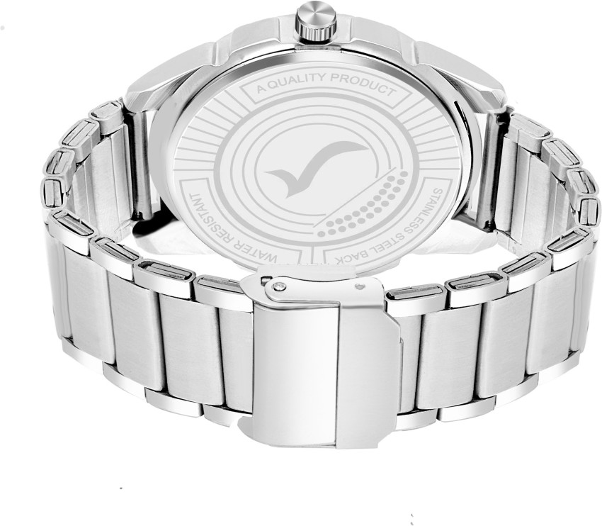 Wrightrack Analog Day Date Functioning Stainless Steel Chain Watch