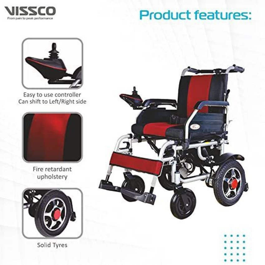 KosmoCare Dura Mag Foldable Wheelchair with Food Tray & soft