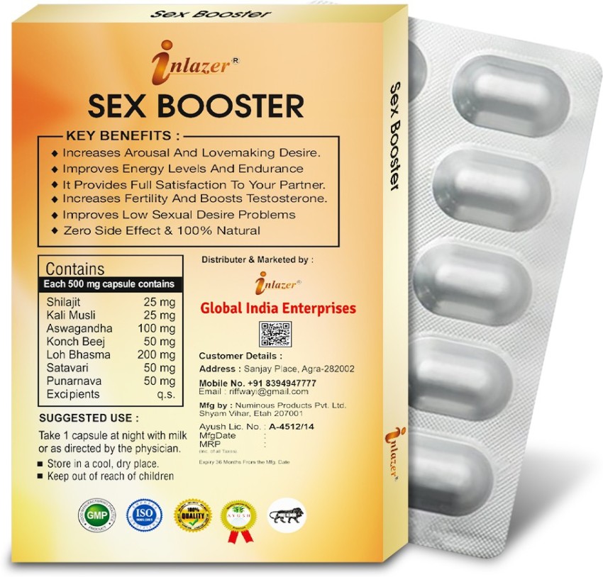 inlazer S E X Booster Wellness Tablet Controls Early Delay