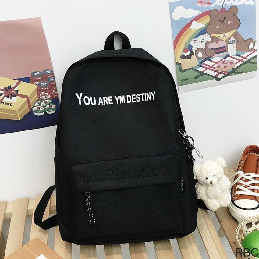 BANQLYN School Bags Travel Nylon Teenage Girls Black Waterproof Women Fashion 15 L Backpack Black Price in India Flipkart