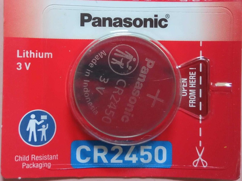 CR2450 Panasonic 3 Volt Lithium Coin Cell Battery