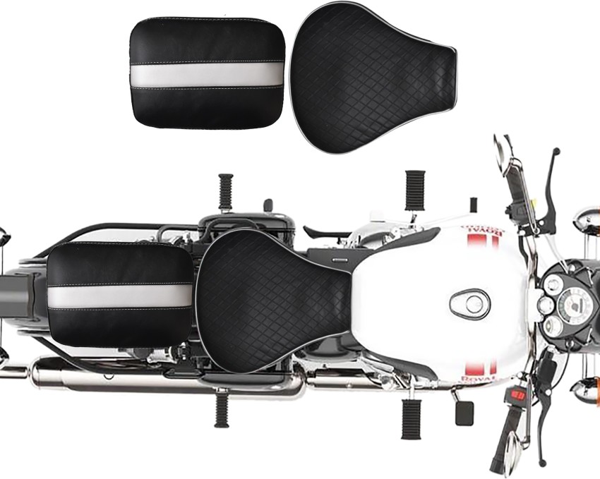 KOHLI BULLET ACCESSORIES Seat Cover with Tank Cover Split Bike Seat Cover  For Royal Enfield Classic 350, Classic 500 ()