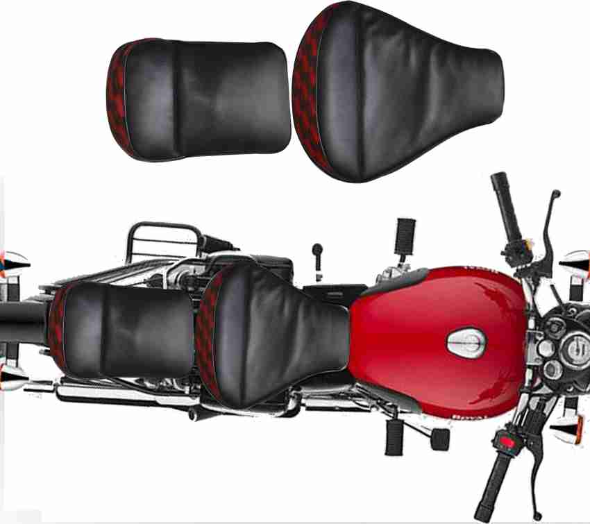 KOHLI BULLET ACCESSORIES Fancy Seat Cover Brown For Royal Enfield Classic  350/500cc Split Bike Seat