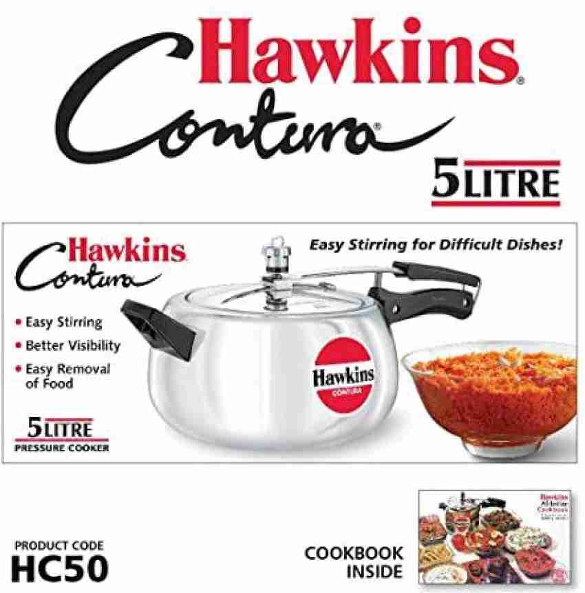 Hawkins CONTURA 5LTR HANDI PRESSURE COOKER WITH GRID 17CMS HC50