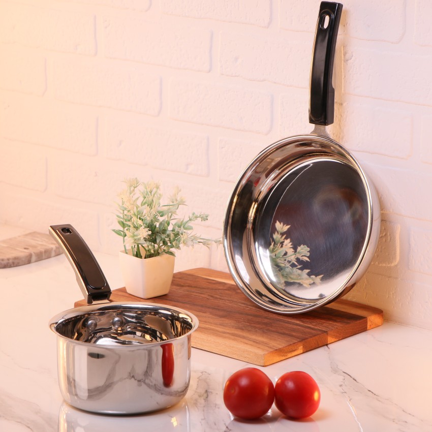 Flipkart SmartBuy Tawa and Fry Pan with Steel Lid Non-Stick Coated