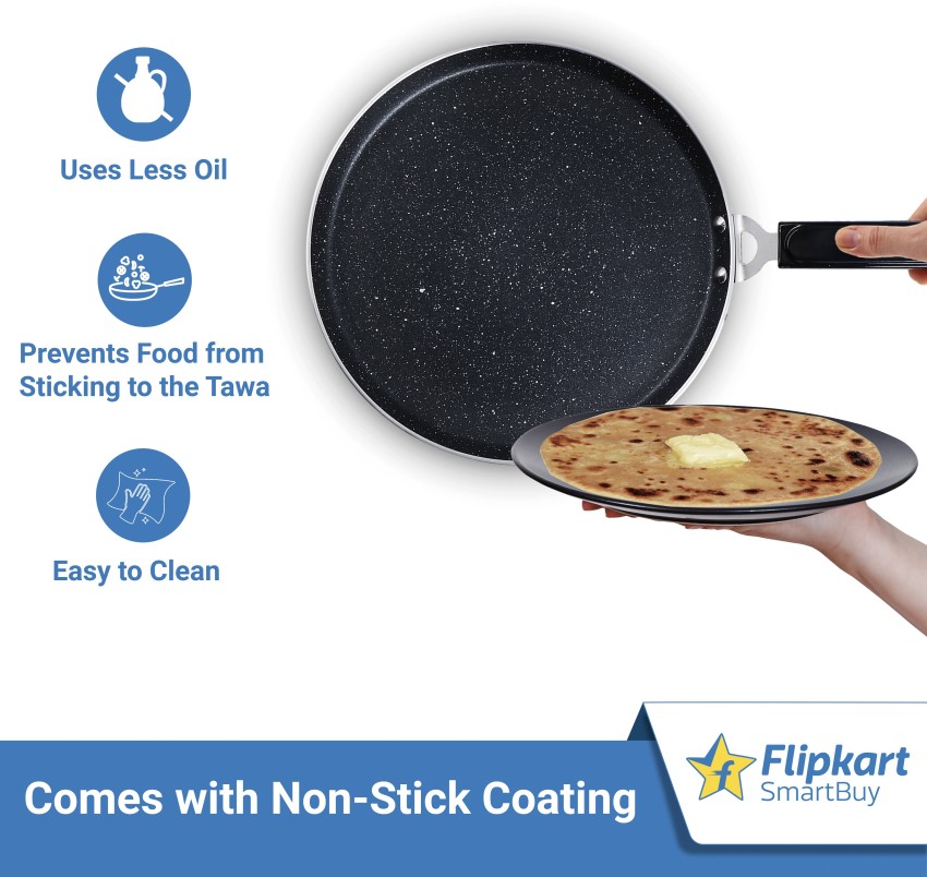 Flipkart SmartBuy Tawa and Fry Pan with Steel Lid Non-Stick Coated