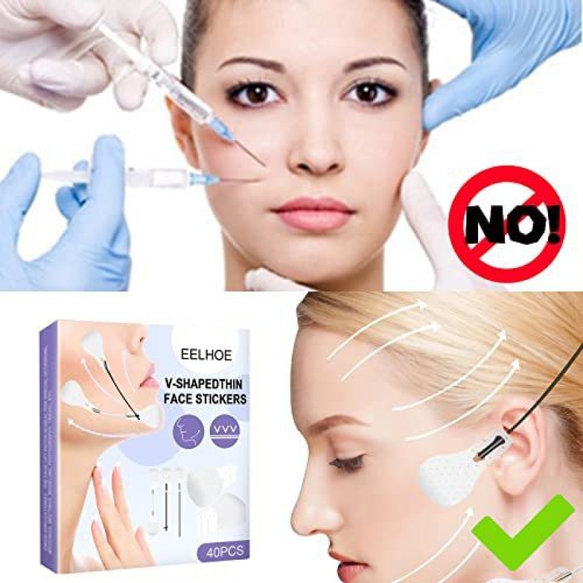 SMOOCLEA Face Lift Tape, 40pcs Invisible and Waterproof Firm Skin