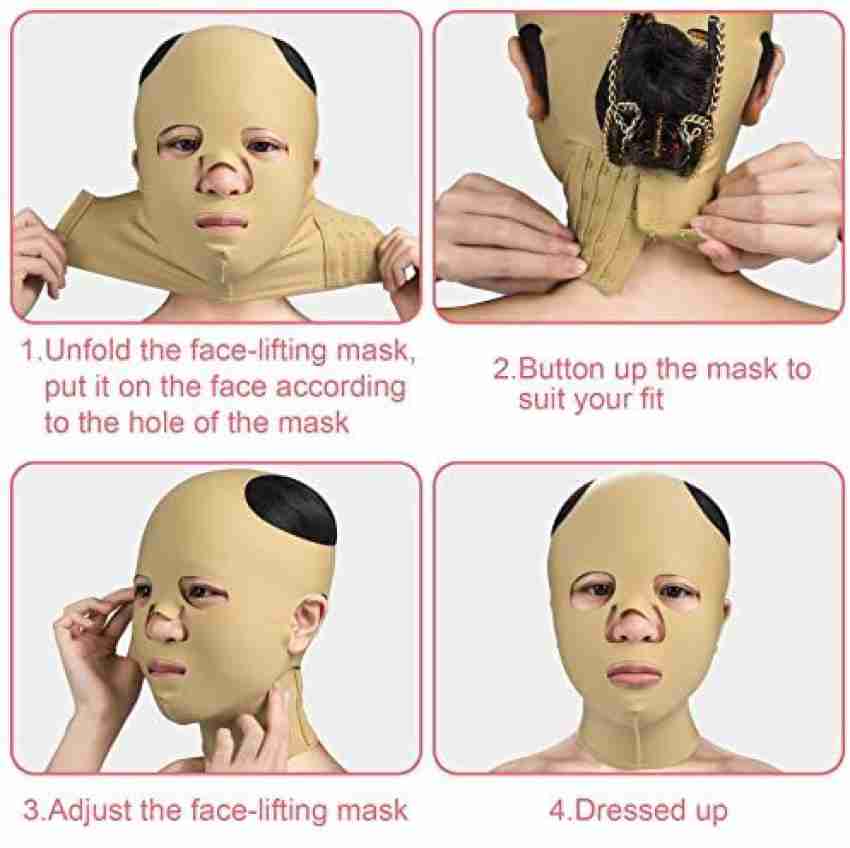 OIIKI Full Face Lift Sleeping Belt, Elastic Face Slimming Mask
