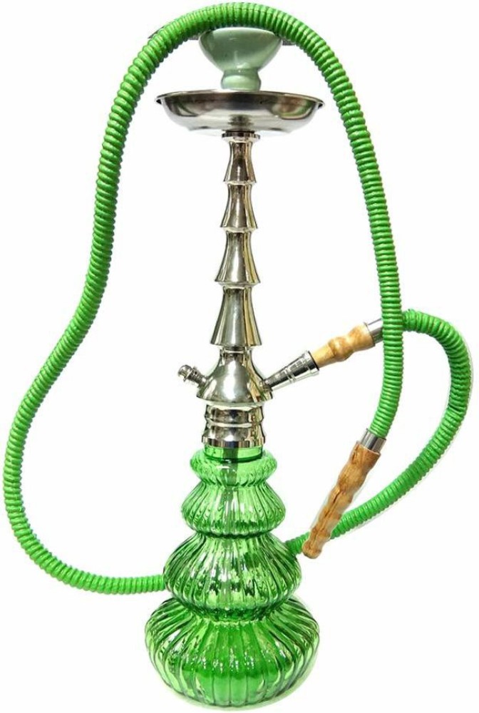 JaipurCrafts Premium Designer Russian Style Hookah Set (Red, 18.50 Inches)