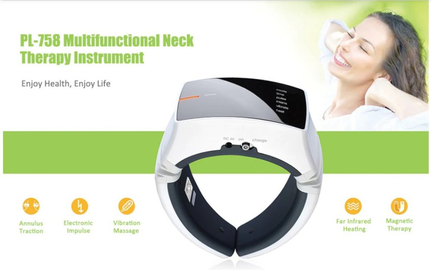 New Electric Neck Massager Magnetic Pulse Back Power Control Far Infrared  Heating Pain Relief Health Care Neck Relaxation