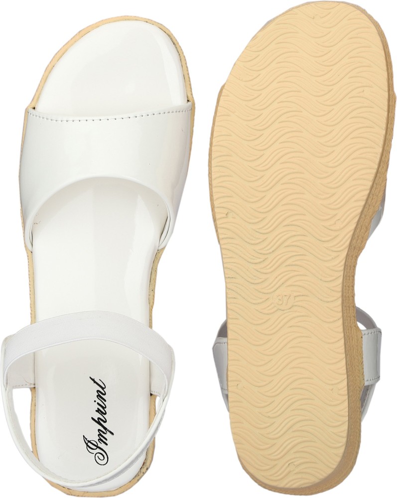 Amazon.com | VICKI·VICKI Women's Platform Sandals Wedge Ankle Strap Open  Toe Sandals White Size 7.5 | Platforms & Wedges