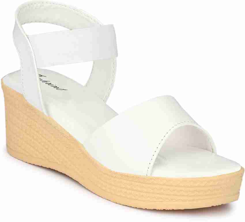 Ladies 2025 white wedges