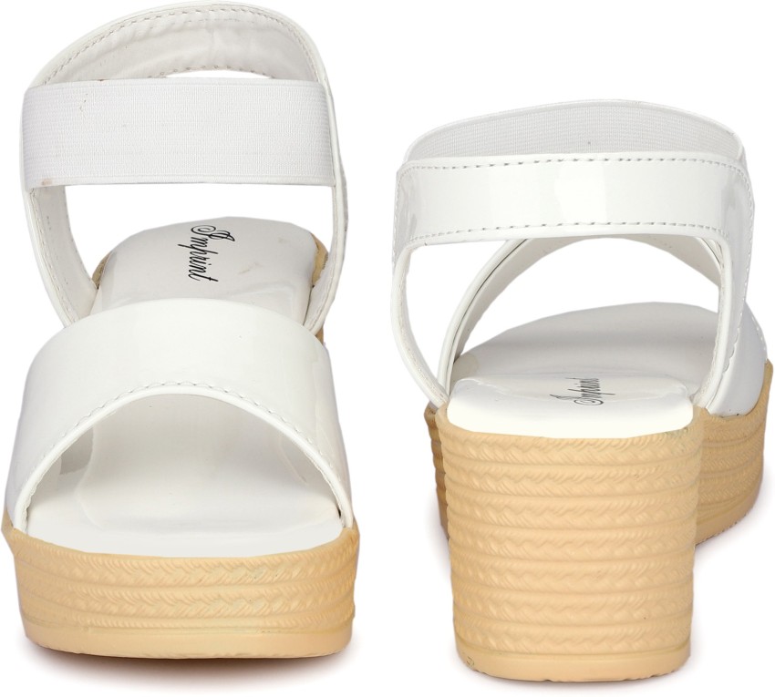 Girls white wedge discount sandals