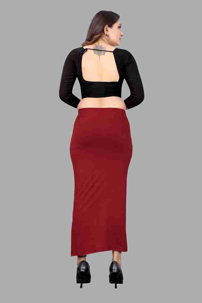 Buy WOO THING Lycra Fish Cut Saree Shapewear, Petticoat, Skirts for Women,  Shapewear Dress for Saree Dress for Saree (Maroon, XL) at