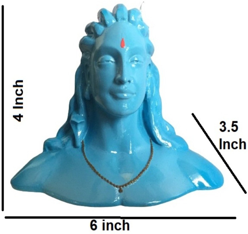 5.5 inch Adiyogi Statue with Rudraksha Mala for Car Accessories