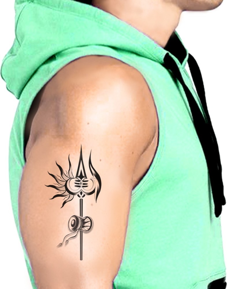 Customised Trishul tattoo done by akashmarotkar skinmachinetattoo Email  for appointments skinmachineteamgmailcom scripttattoos  Instagram