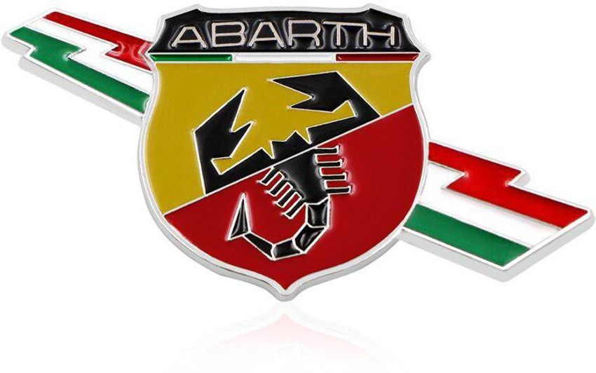 Auto MT Abarth Logo 9.9 x 6cm Car Metal Emblem 3D Badge Sport