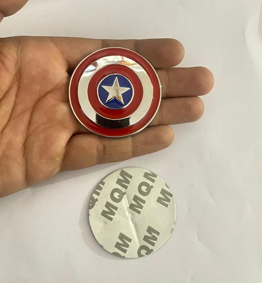 2pcs 3D Metal Captain America Shield Car Auto Trunk Emblem Badge Decal  Sticker