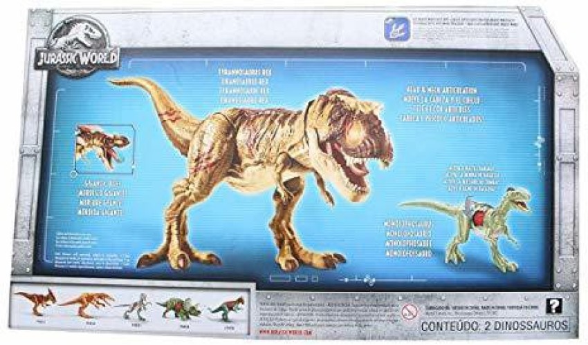 Jurassic world tyrannosaurus store rex and monolophosaurus