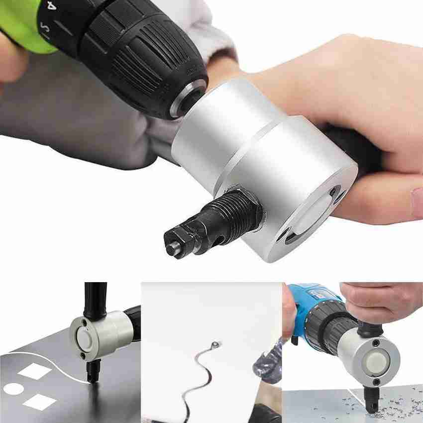 Drill powered shop sheet metal nibbler