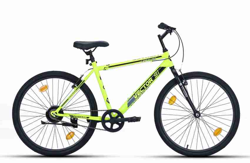 Vector 91 Voyage 26T Neon Yellow Hybrid Cycle 26 T Hybrid Cycle City Bike