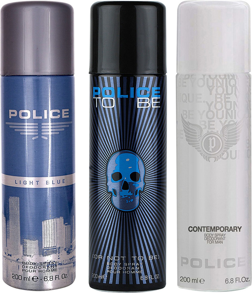 light blue deodorant spray